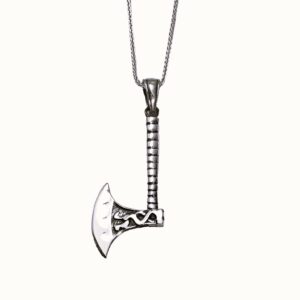 Balta Figürü Erkek Gümüş Kolye MY102309