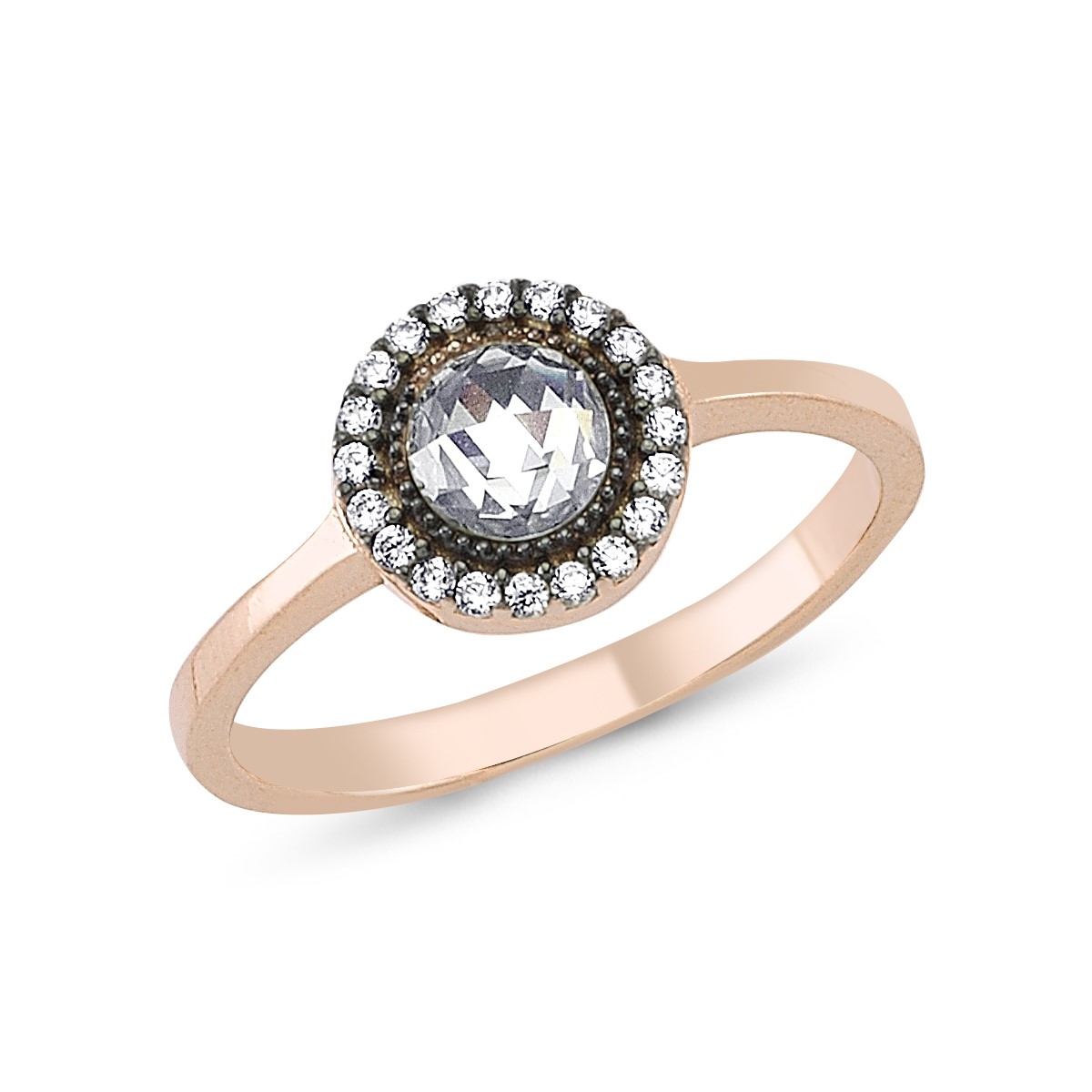 Elmas Efektli Gümüş Kolye Küpe Yüzük 3'lü Set MY101109 - Görsel 4