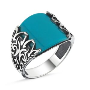 Firuze Taşlı Erkek Gümüş Yüzük MY101818