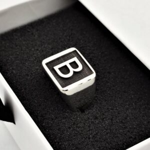 Harfli Erkek Gümüş Yüzük MY102534