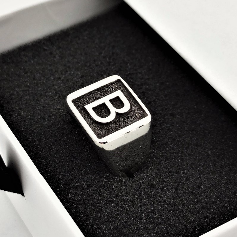 Harfli Erkek Gümüş Yüzük MY102534