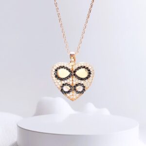 İsme Özel Kalp Sonsuzluk Gümüş Kolye MY102207