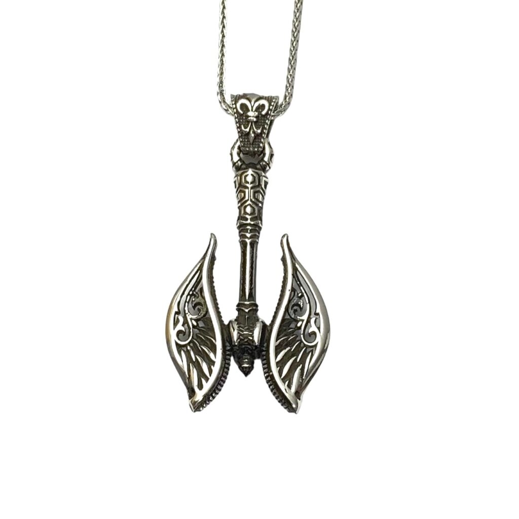 Kanatlı Balta Figürü Erkek Gümüş Kolye MY102521