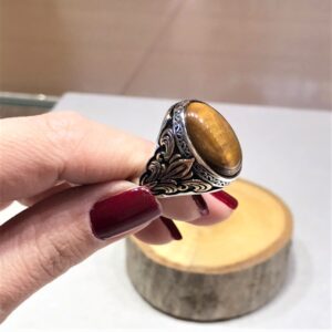 Kaplangözü Taşlı Erkek Gümüş Yüzük MY102222