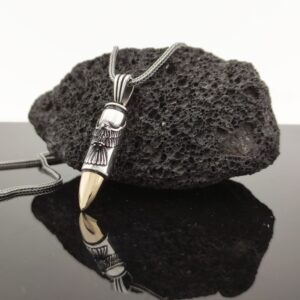 Kartal Motifli Mermi Erkek Gümüş Kolye MY102560