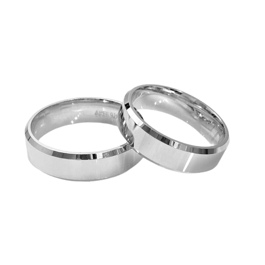 Kesme Gümüş Alyans 6mm MY102570