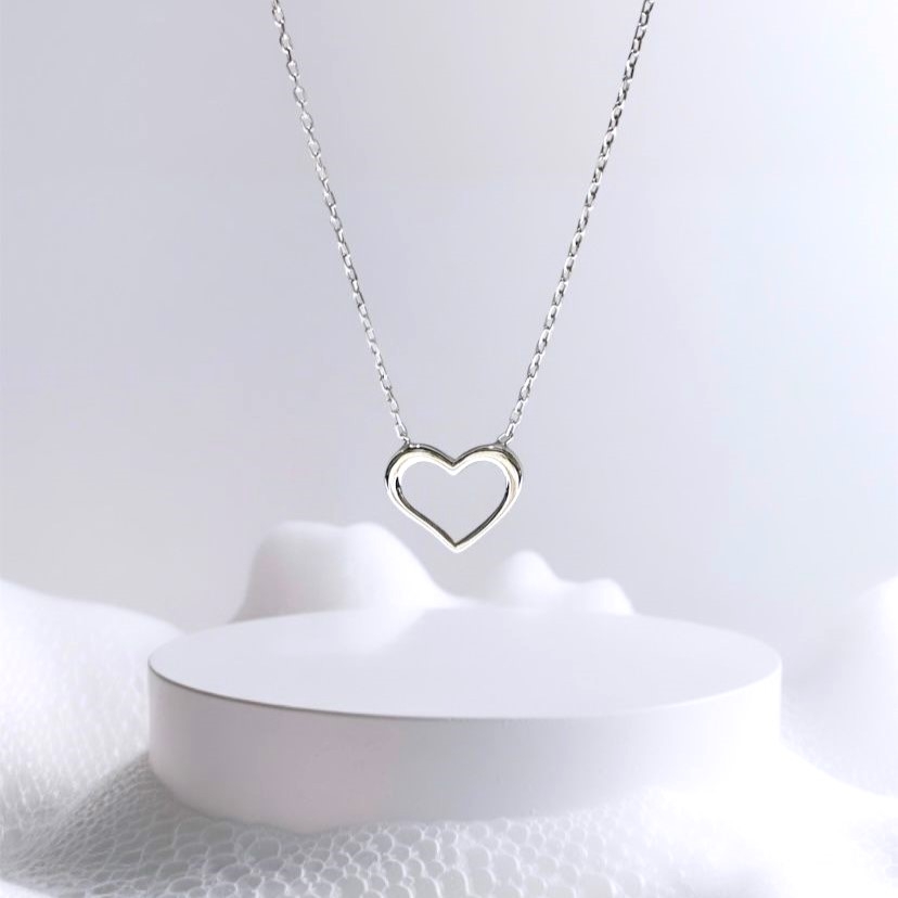 Minimal Kalpli Gümüş Kolye MY102189