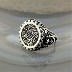 Mührü Süleyman Erkek Gümüş Yüzük MY102344