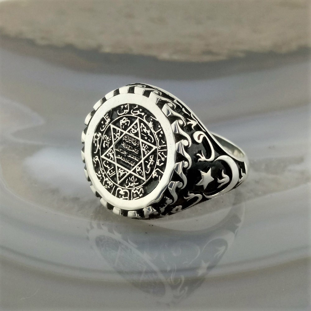 Mührü Süleyman Erkek Gümüş Yüzük MY102344