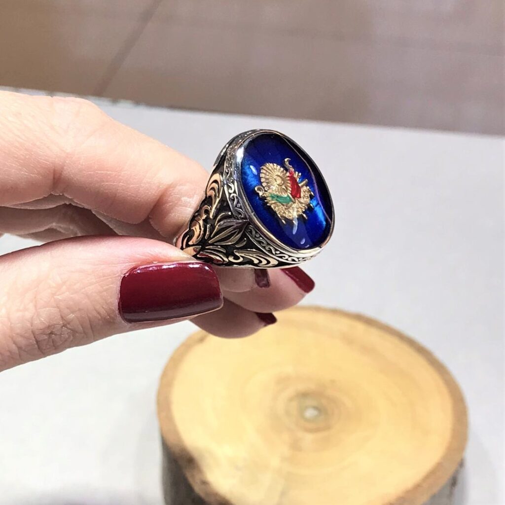 Osmanlı Armalı Erkek Gümüş Yüzük MY102220