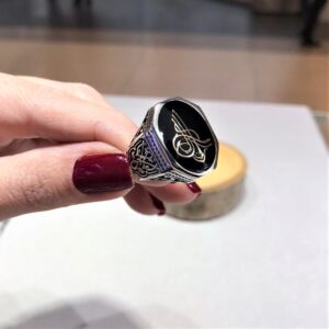 Osmanlı Tuğralı Erkek Gümüş Yüzük MY102212