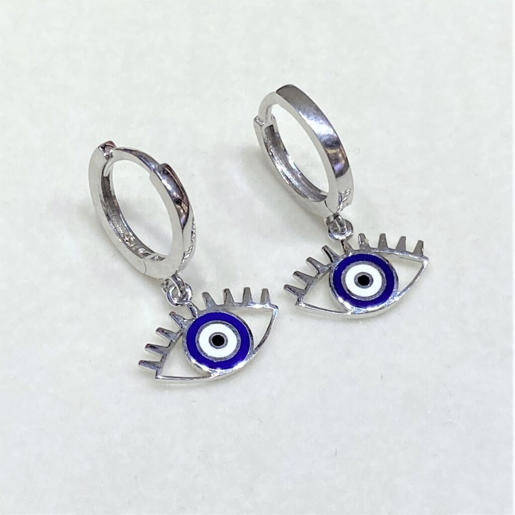 Sallantılı Göz Gümüş Küpe MY102548