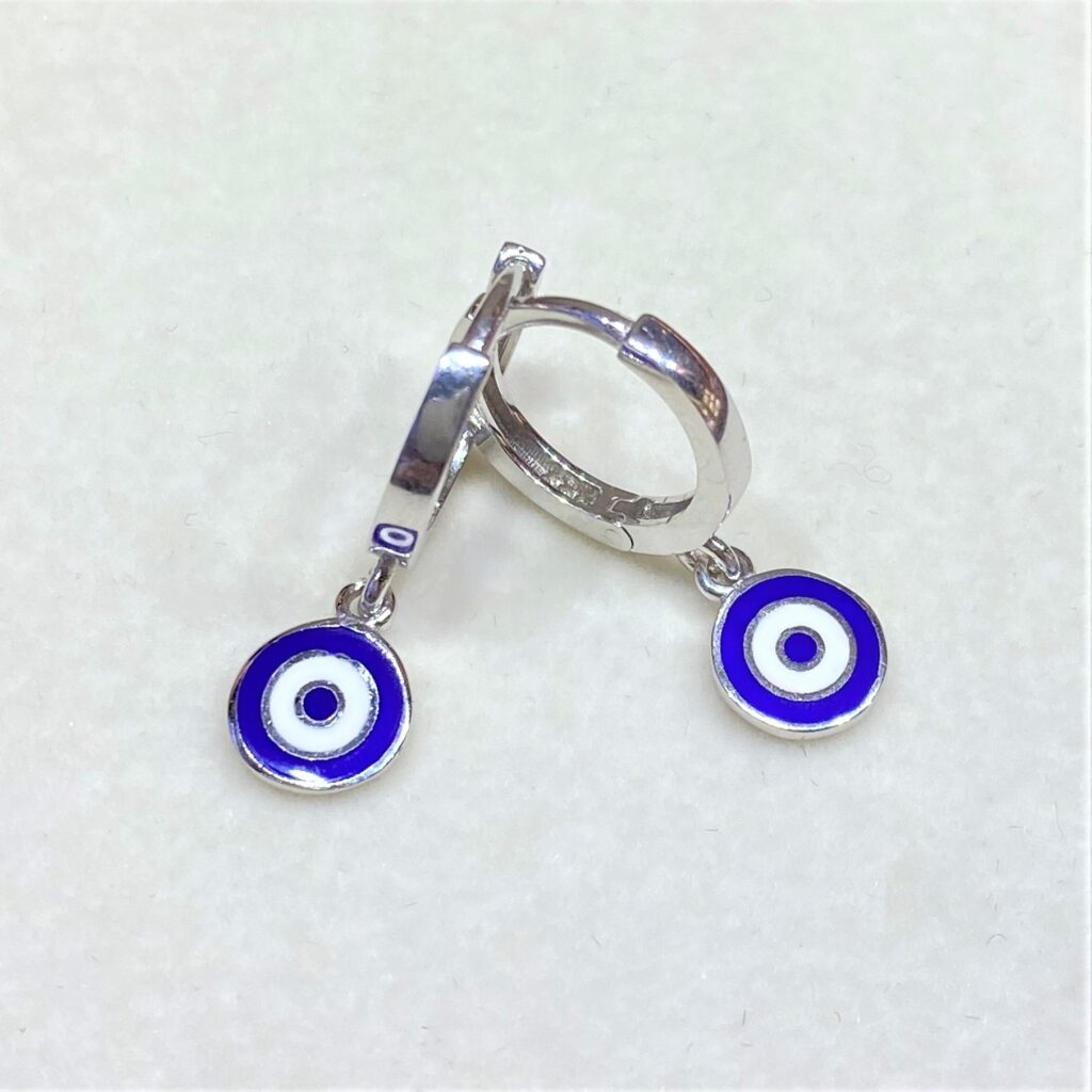 Sallantılı Nazar Gümüş Küpe MY102547