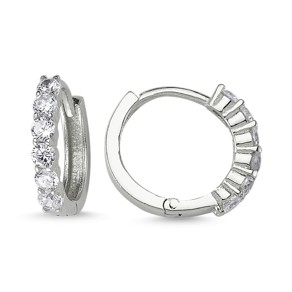 Sıralıtaş Halka Gümüş Küpe MY100101